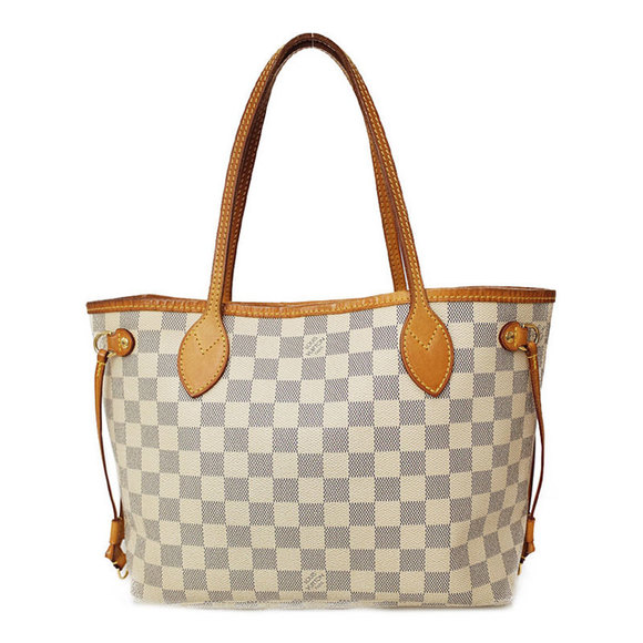 Louis Vuitton PM Neverfull Bag Tote Azur Damier White - Picture 1 of 8